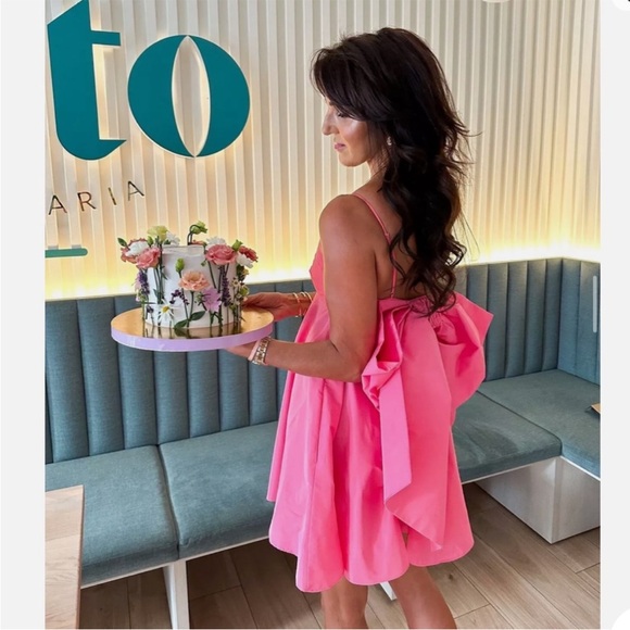 Zara bow back taffeta mini dress - Picture 2 of 11